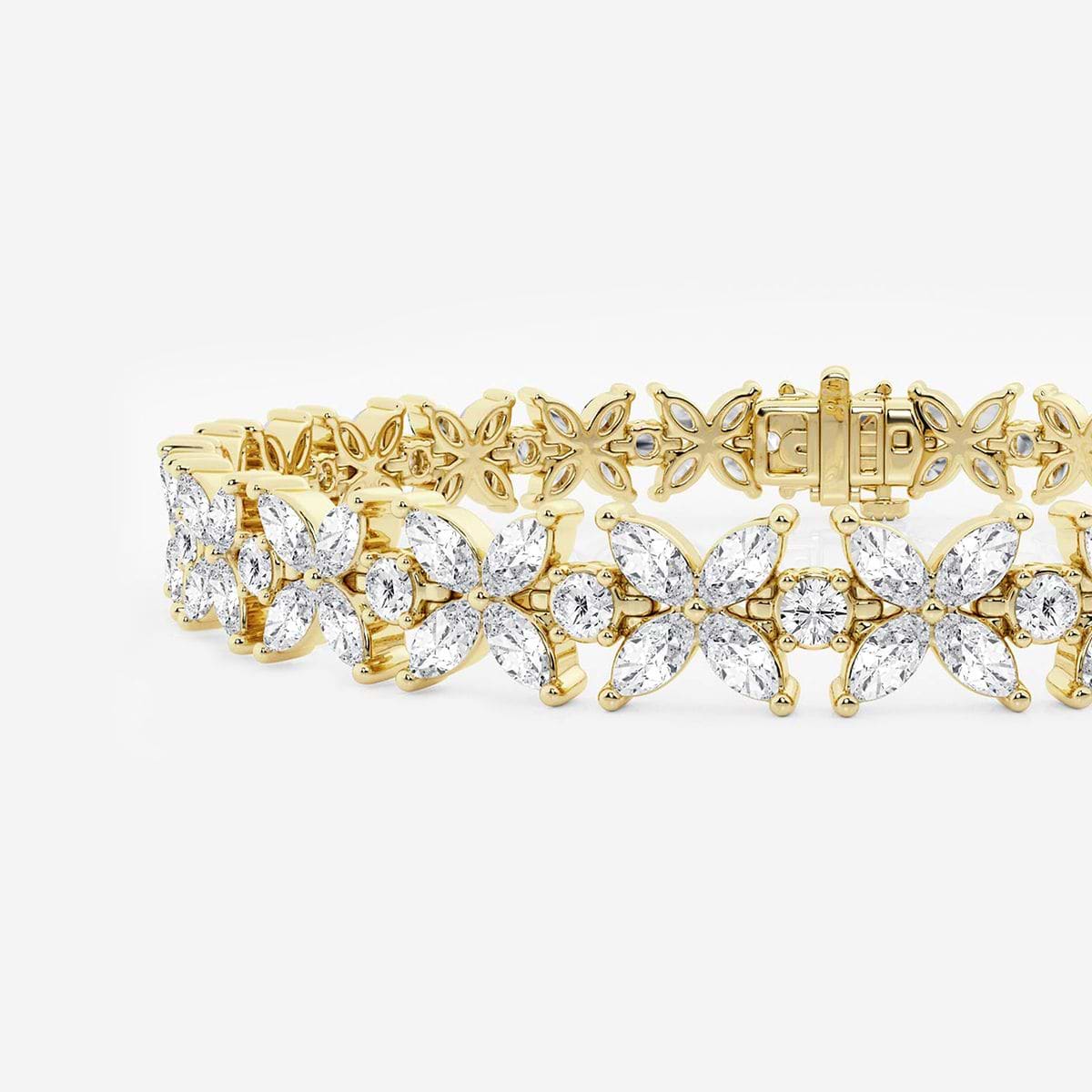 Additional Image 1 for  9 ctw Marquise and Round Lab Grown Diamond XO Fashion Bracelet - 8 Inches