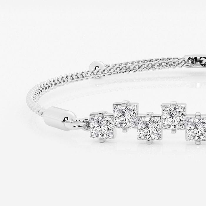 Princess Stagger Seven Stone Bolo Fashion Bracelet