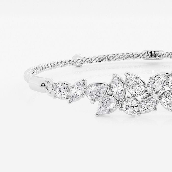 Multi-Shape Abstract Floral Bolo Fashion Bracelet