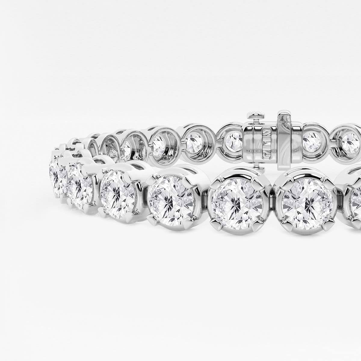 Additional Image 1 for  20 ctw Round Lab Grown Diamond Four Prong Tennis Bracelet -7.5 Inches
