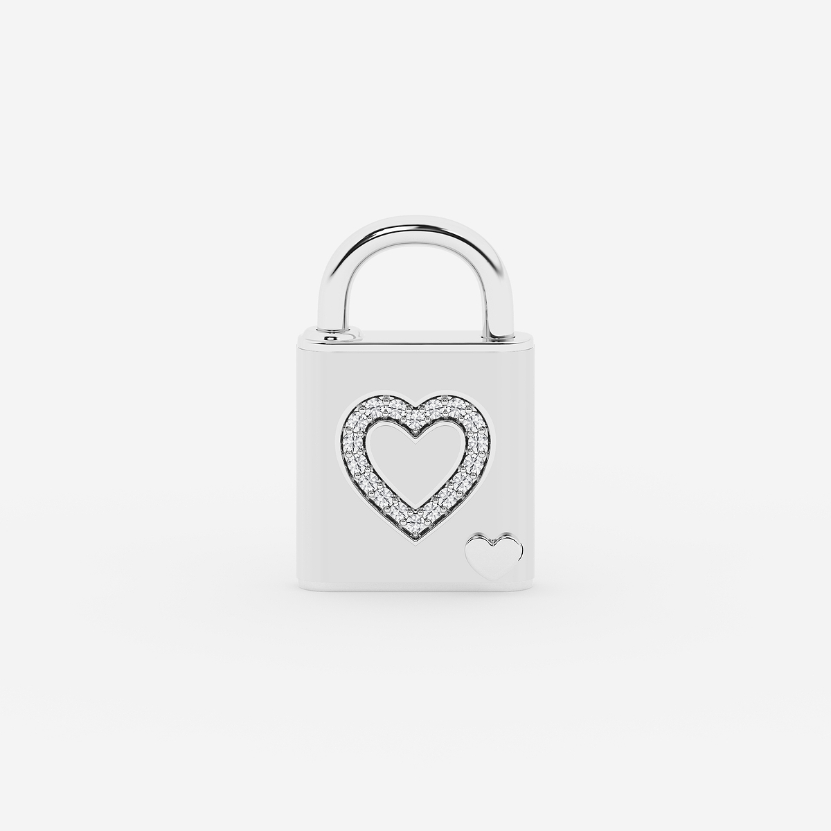 Additional Image 1 for  1/4 ctw Round Lab Grown Diamond Heart Design Lock Bracelet with Pearl Ceramic