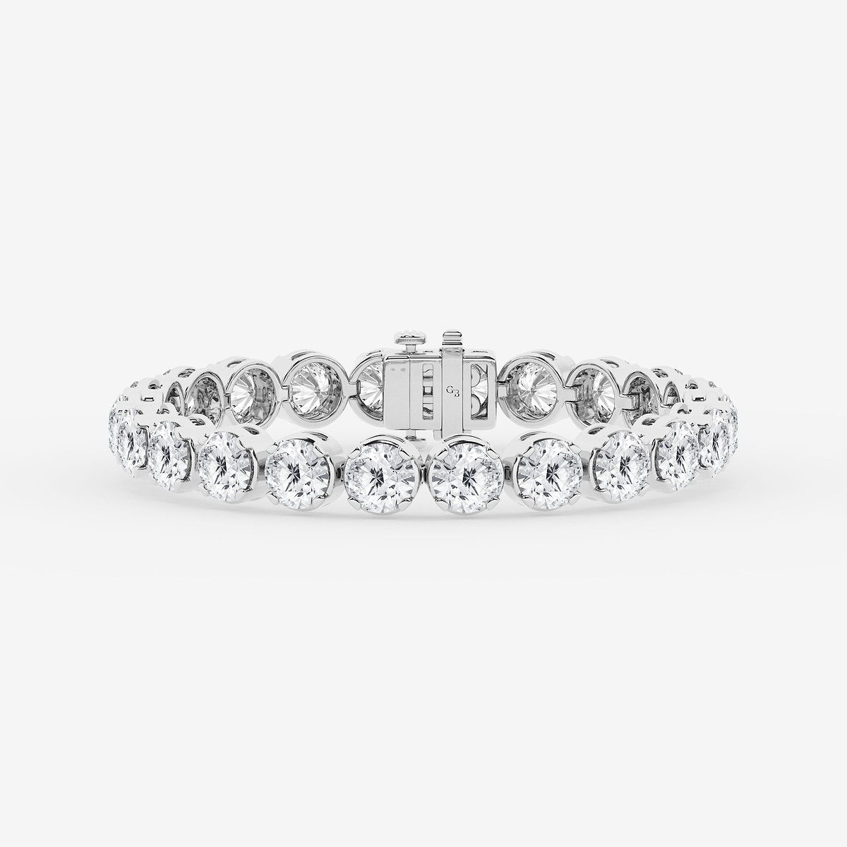 25 ctw Round Lab Grown Diamond Four Prong Tennis Bracelet -7 Inches
