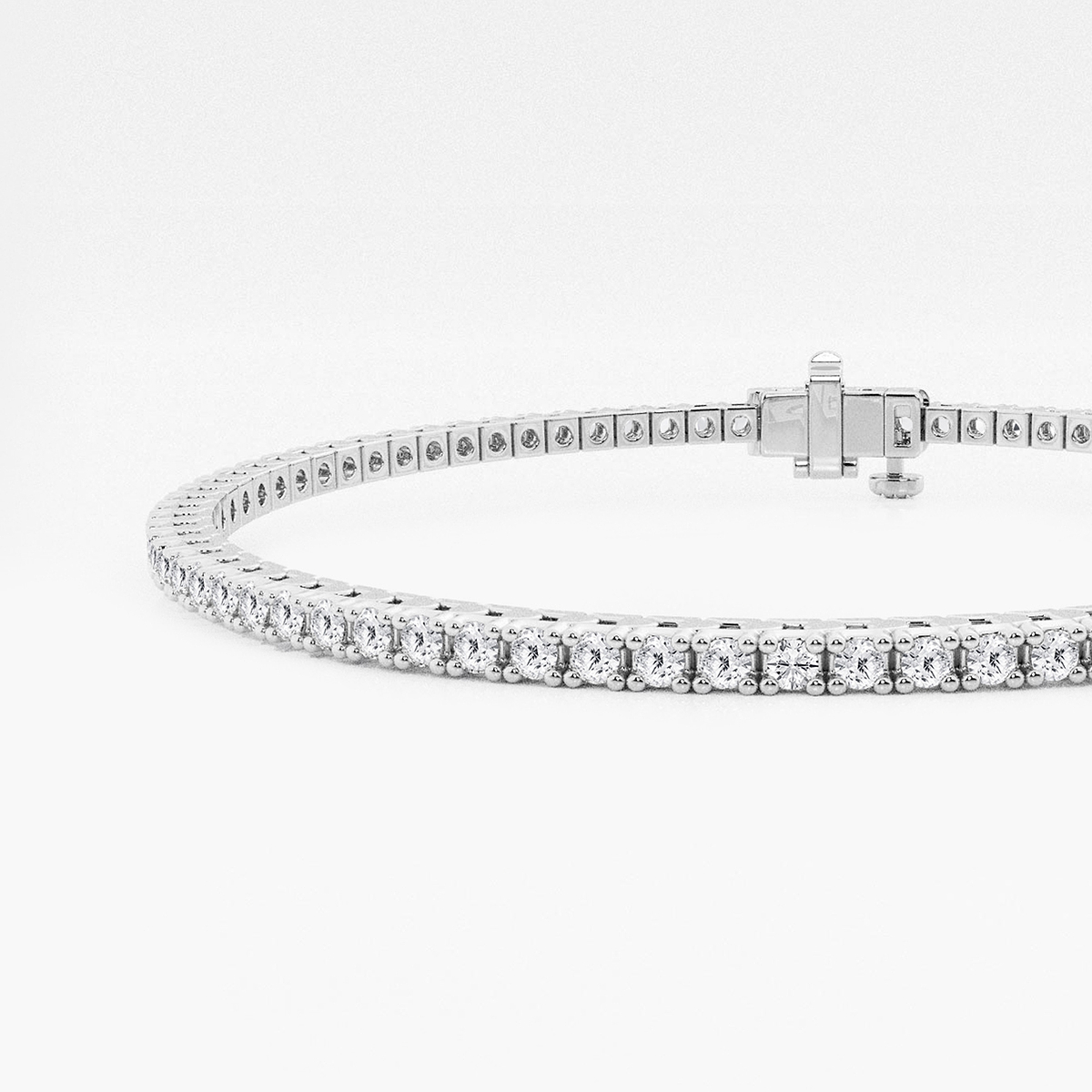 Additional Image 1 for  20 ctw Round Lab Grown Diamond Four Prong Box Tennis Bracelet - 6.5 Inches