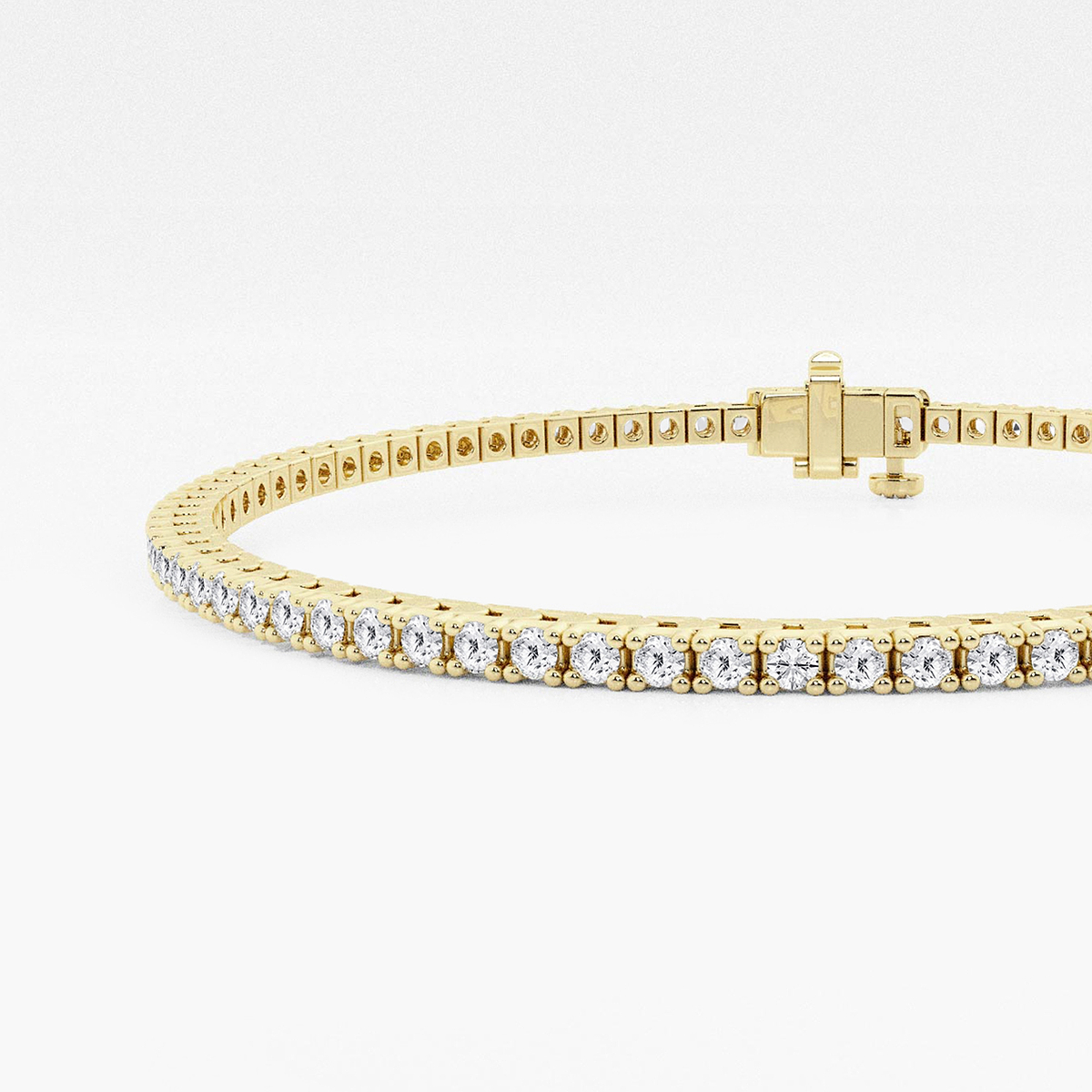 Additional Image 1 for  20 ctw Round Lab Grown Diamond Four Prong Box Tennis Bracelet - 6.5 Inches