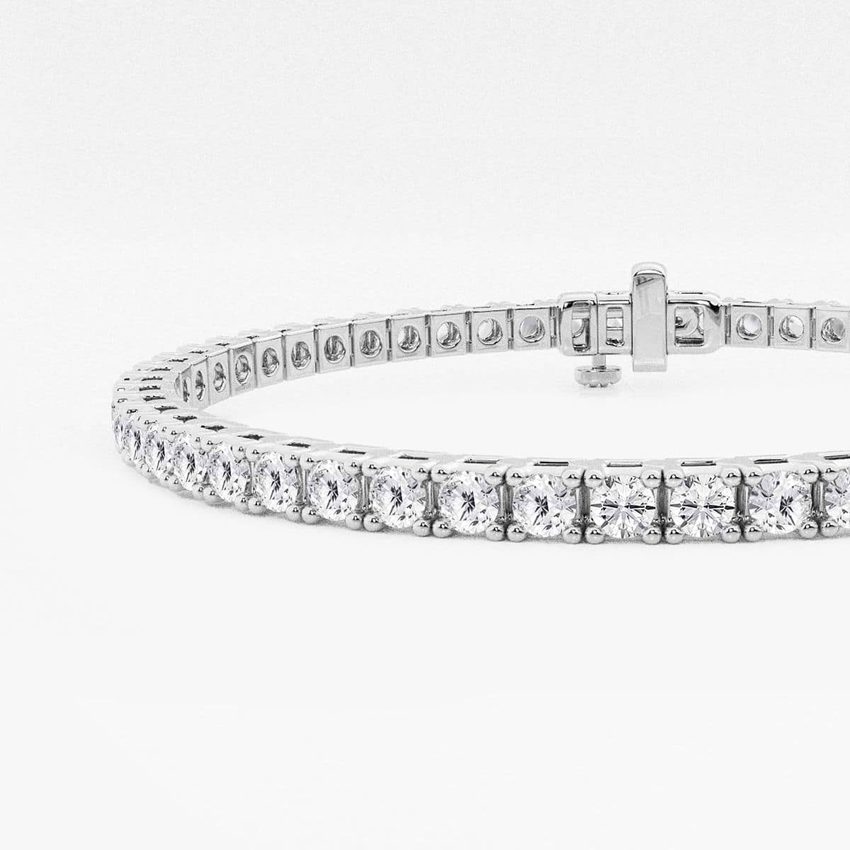 Additional Image 1 for  5 ctw Round Lab Grown Diamond Four Prong Box Tennis Bracelet - 6.5 Inches