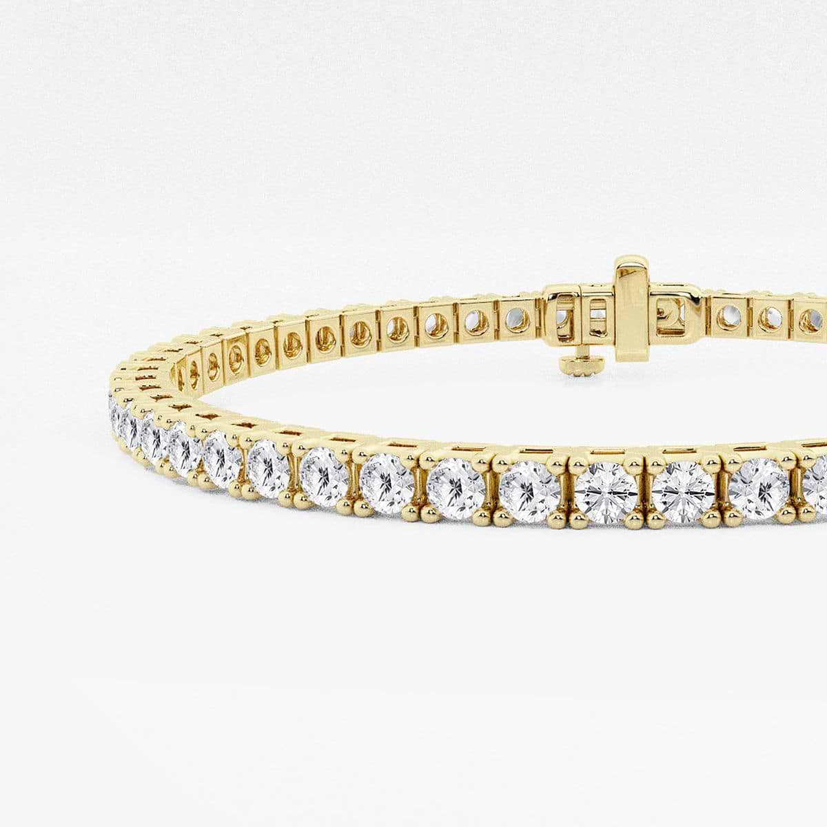 Additional Image 1 for  5 ctw Round Lab Grown Diamond Four Prong Box Tennis Bracelet - 6 Inches