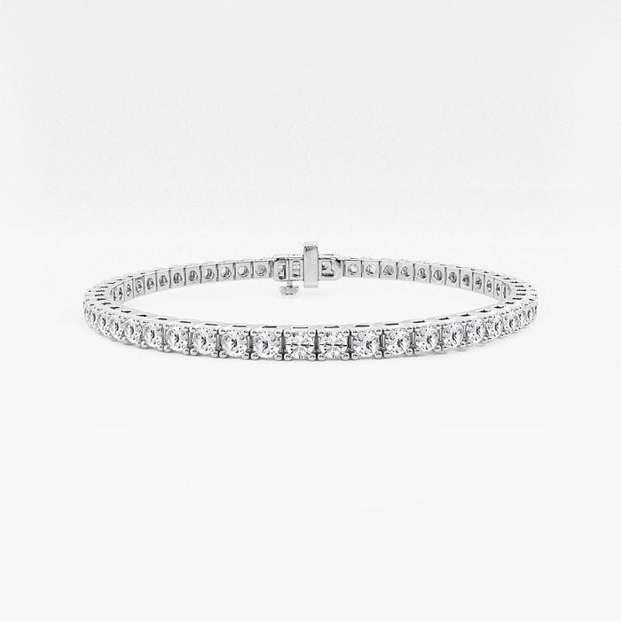 Four Prong Box Round Tennis Bracelet