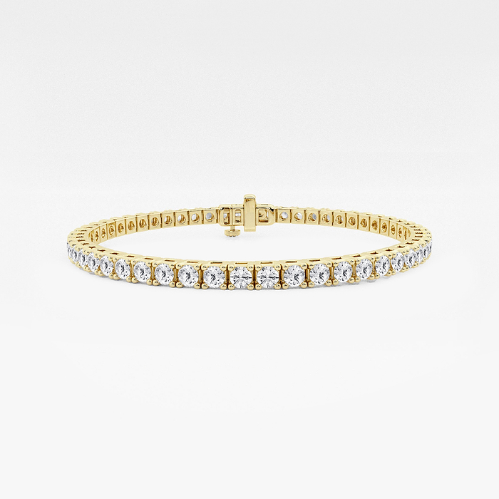 5 ctw Round Lab Grown Diamond Four Prong Box Tennis Bracelet - 6 Inches