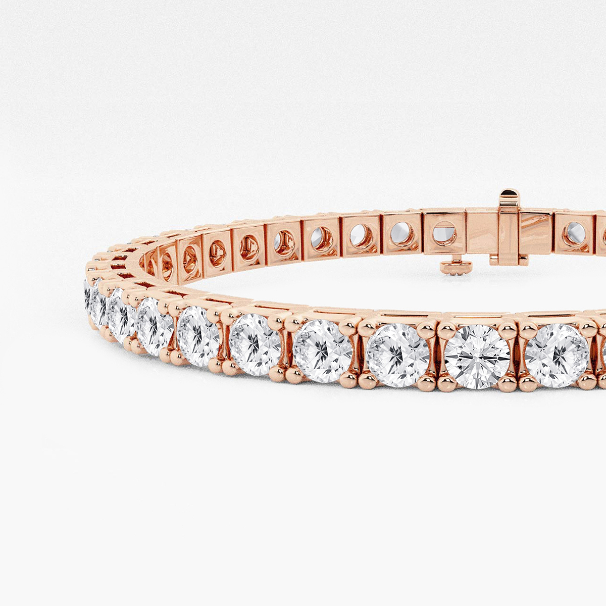 Additional Image 1 for  12 ctw Round Lab Grown Diamond Four Prong Box Tennis Bracelet - 6.5 Inches