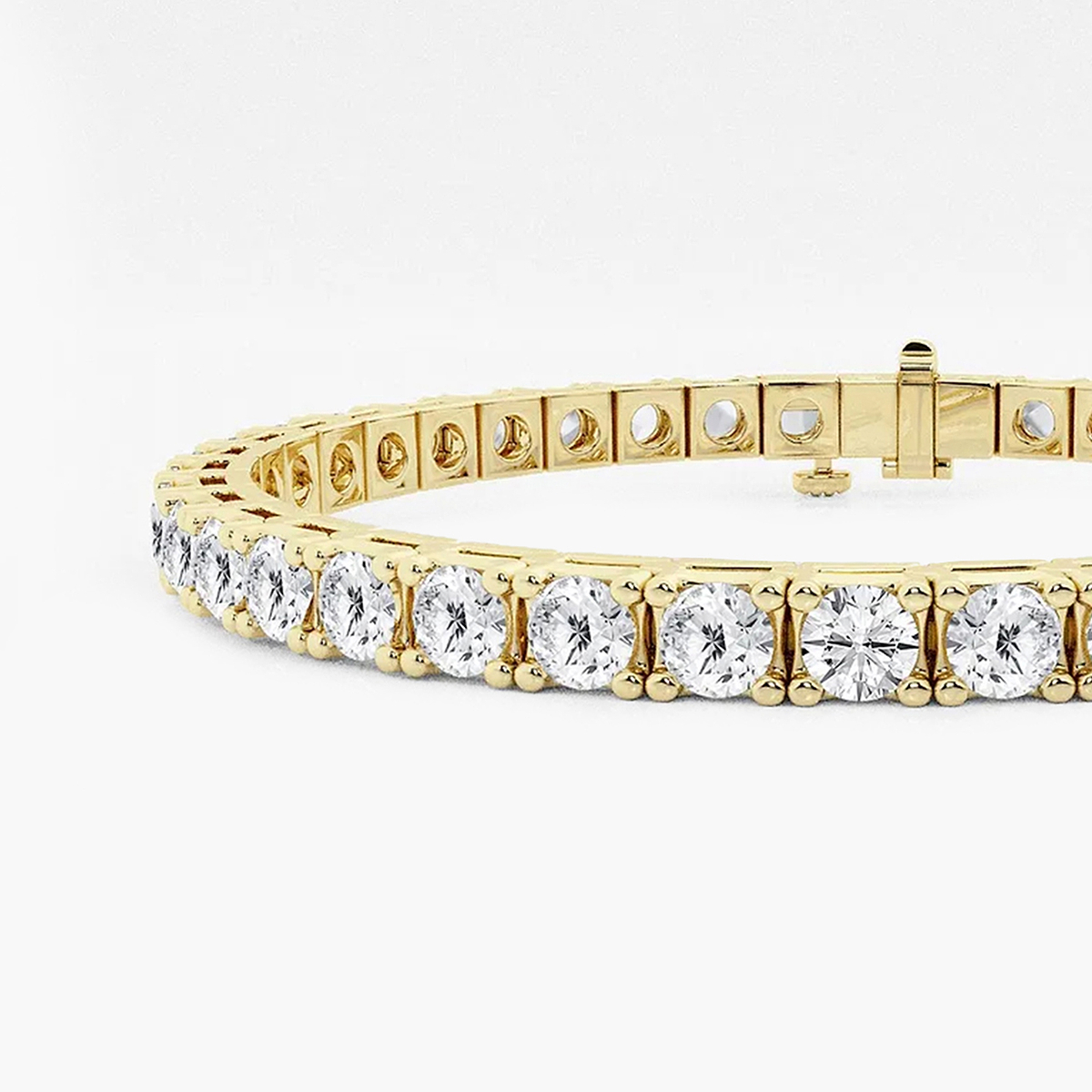 Additional Image 1 for  15 ctw Round Lab Grown Diamond Four Prong Box Tennis Bracelet - 6.5 Inches