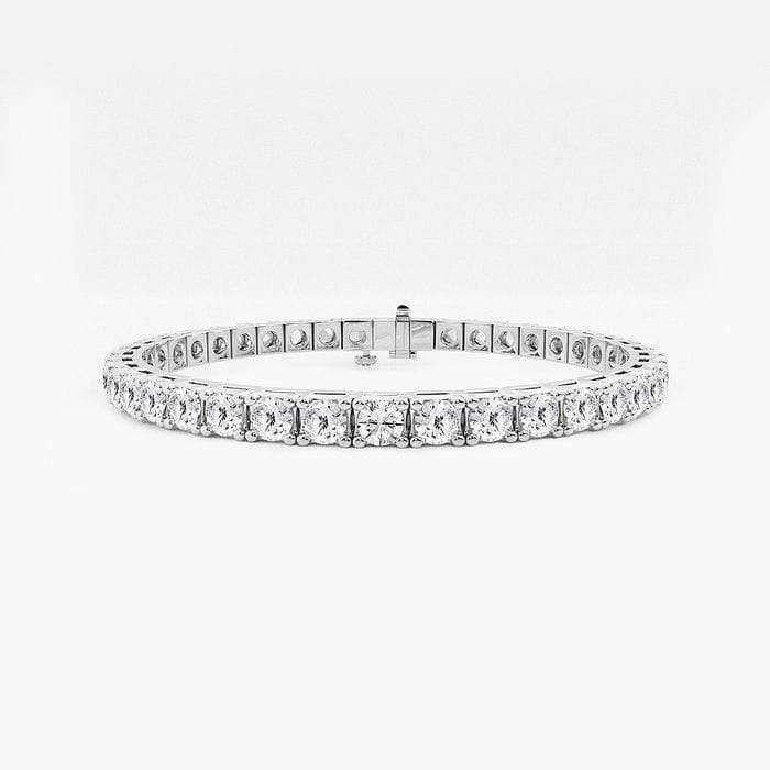 Four Prong Box Round Tennis Bracelet