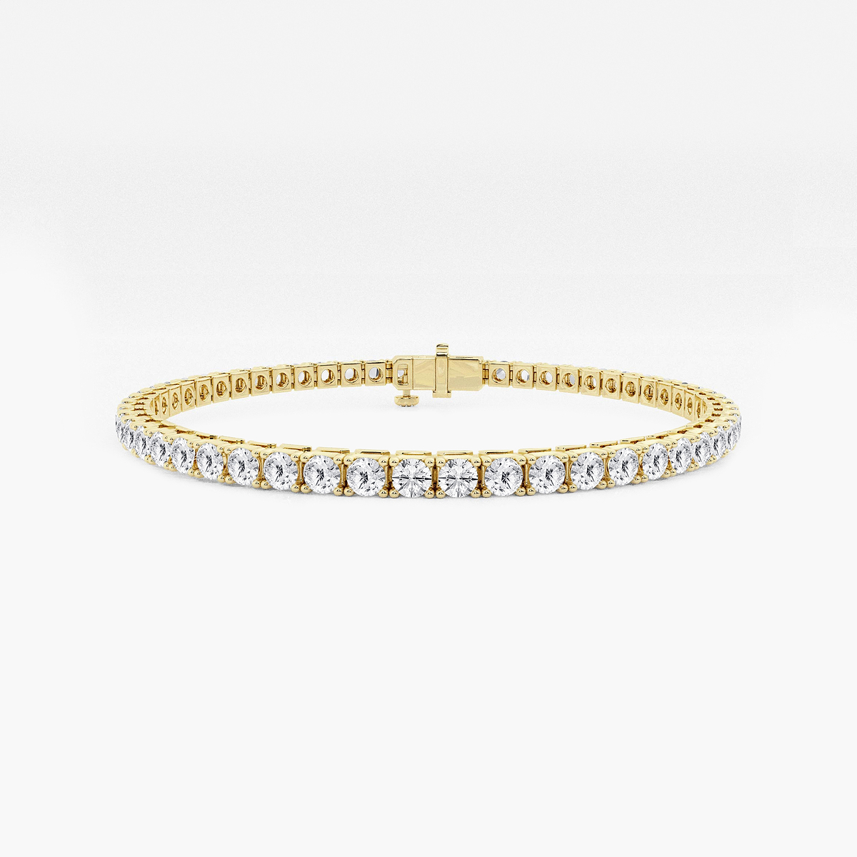 7 ctw Round Lab Grown Diamond Four Prong Box Tennis Bracelet - 6.5 Inches