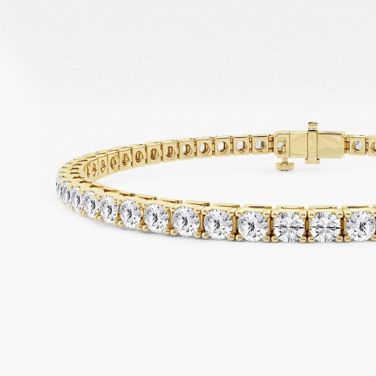 7 ctw Round Lab Grown Diamond Four Prong Box Tennis Bracelet