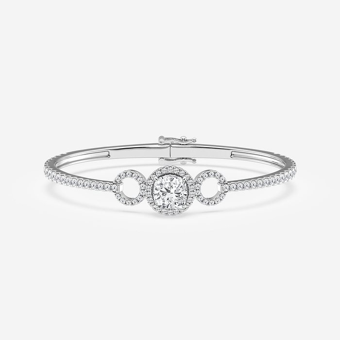 Design ID 3242 - Truly Custom 5 1/8 ctw Cushion Lab Grown Diamond Fashion Bangle