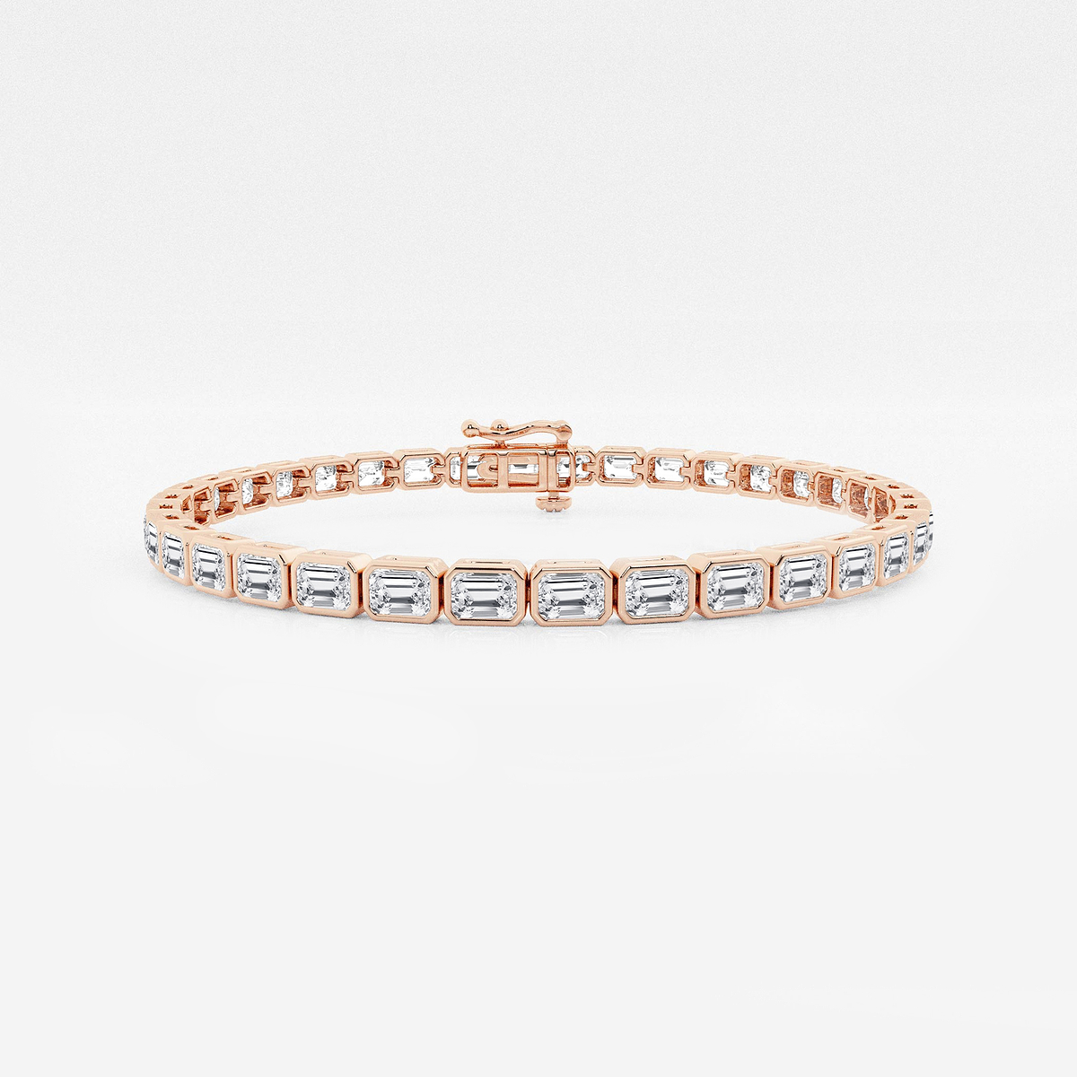 7 1/5 ctw Emerald Lab Grown Diamond East-West Bracelet - 8 Inches