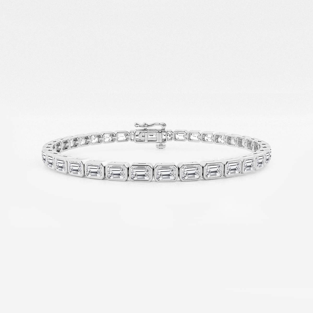 7 1/5 ctw Emerald Lab Grown Diamond East-West Bracelet - 6 Inches