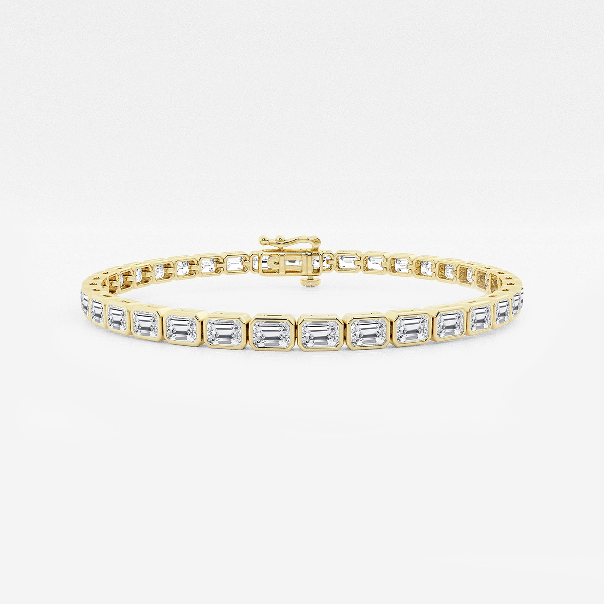 7 1/5 ctw Emerald Lab Grown Diamond East-West Bracelet - 7 Inches