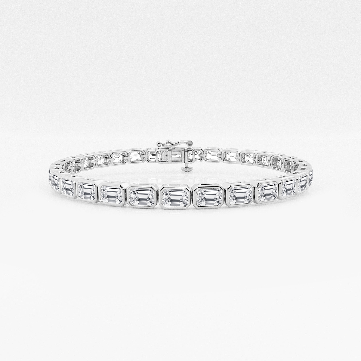 10 ctw Emerald Lab Grown Diamond East-West Bracelet - 7 Inches