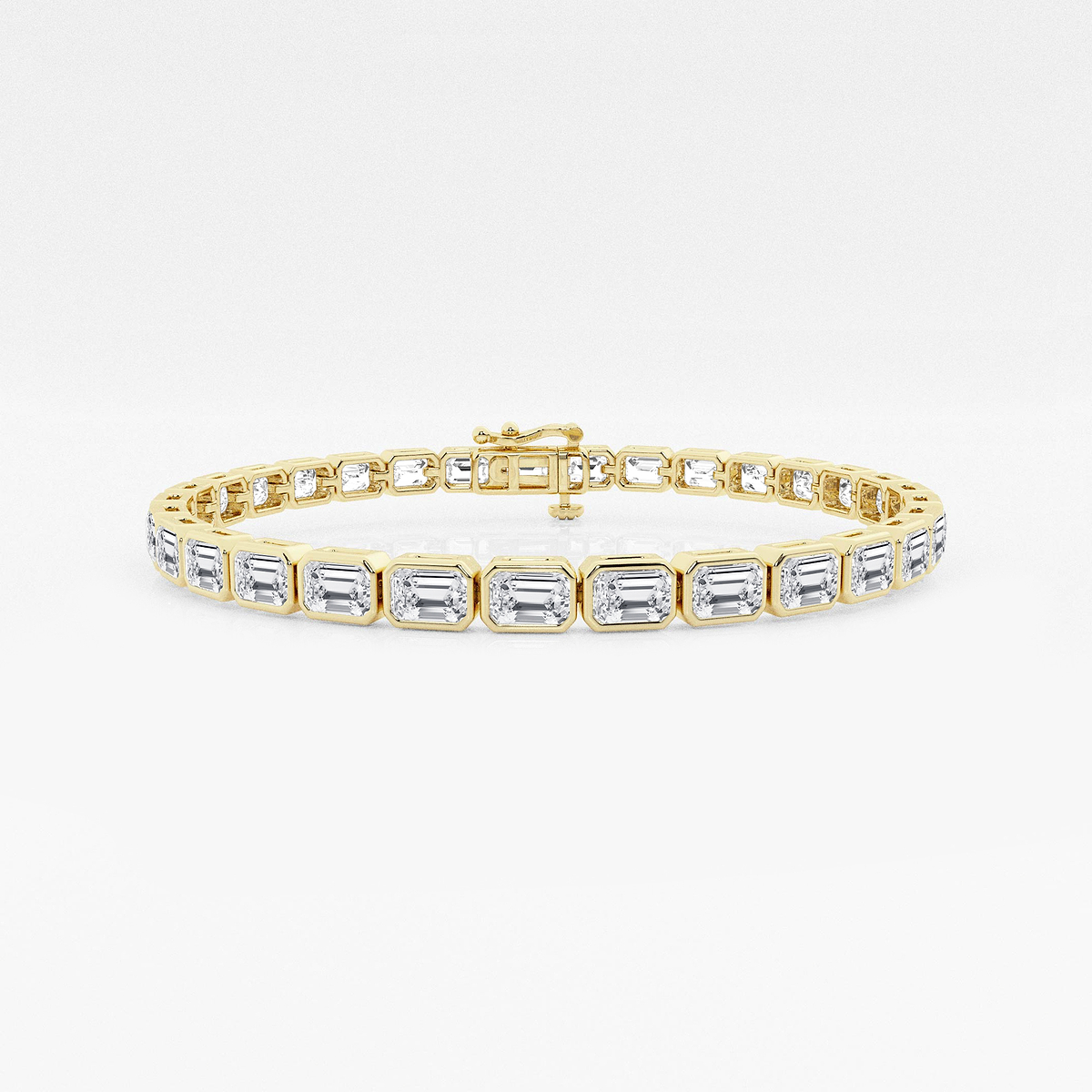 10 ctw Emerald Lab Grown Diamond East-West Bracelet - 7 Inches