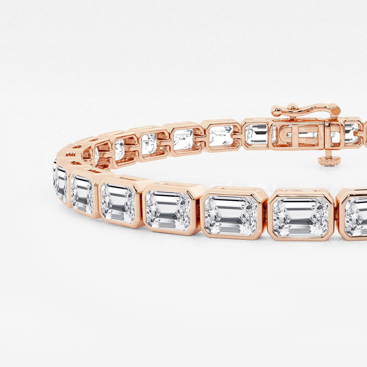 Additional Image 1 for  12 1/5 ctw Emerald Lab Grown Diamond East-West Bracelet - 6 Inches