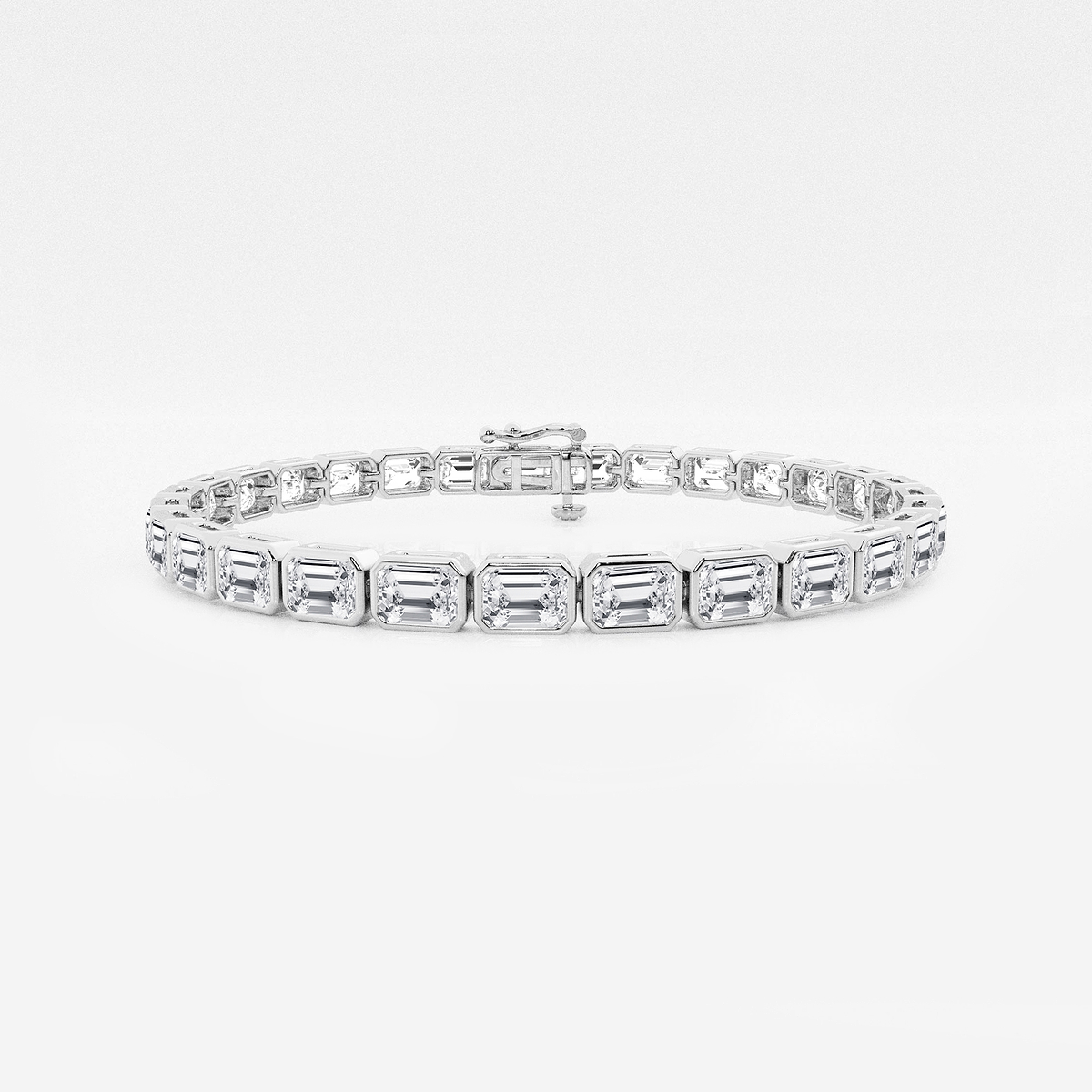 12 1/5 ctw Emerald Lab Grown Diamond East-West Bracelet - 6 Inches