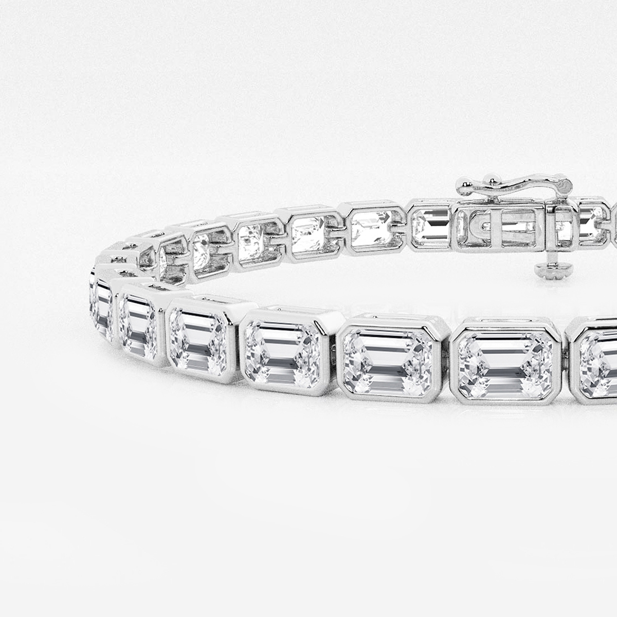 Additional Image 1 for  12 1/5 ctw Emerald Lab Grown Diamond East-West Bracelet - 6 Inches