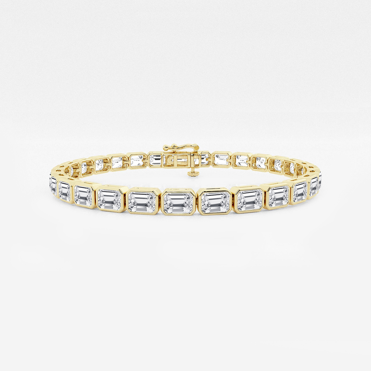 12 1/5 ctw Emerald Lab Grown Diamond East-West Bracelet - 7 Inches