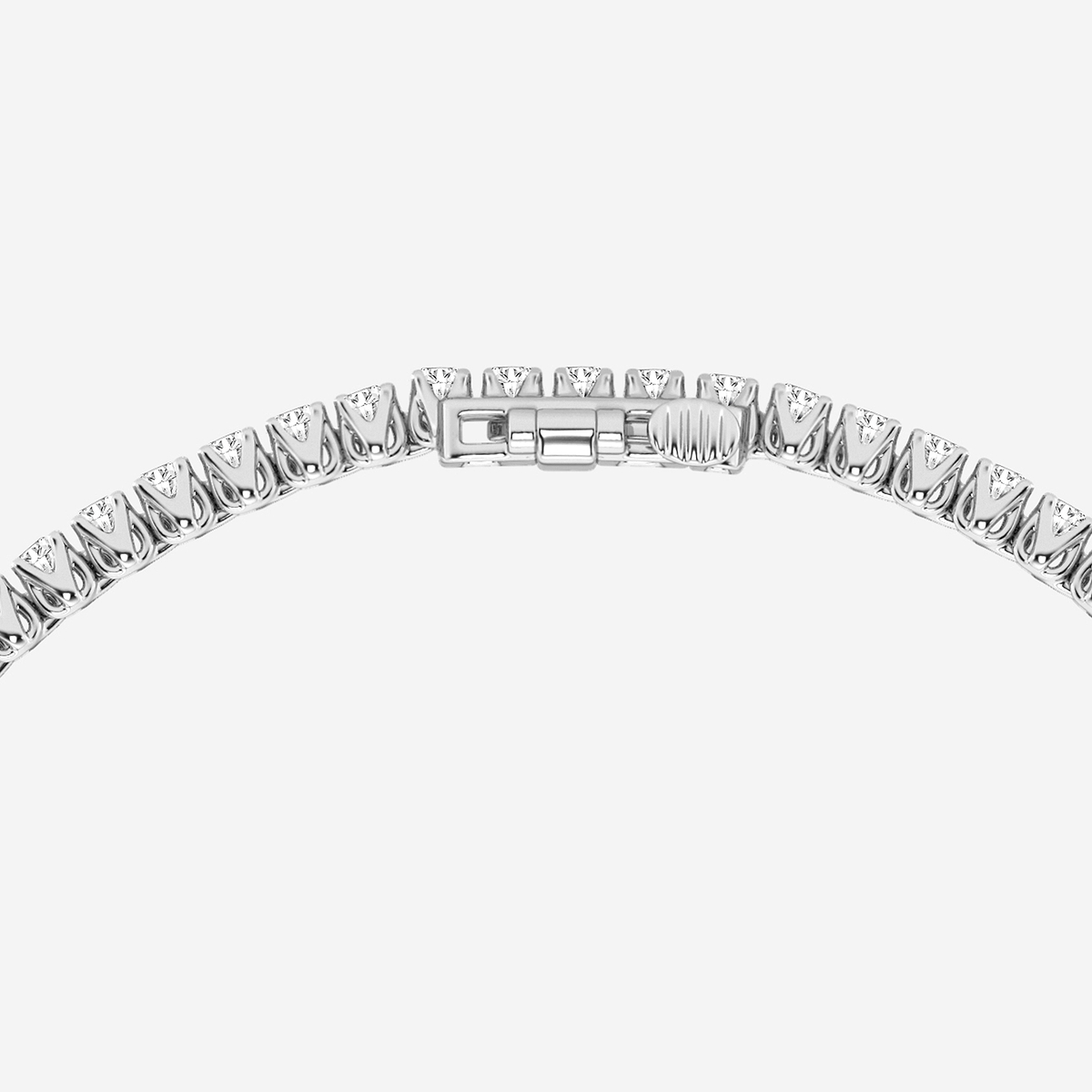 Additional Image 2 for  2 ctw Round Lab Grown Diamond Tulip Prong Tennis Bracelet - 7 Inches