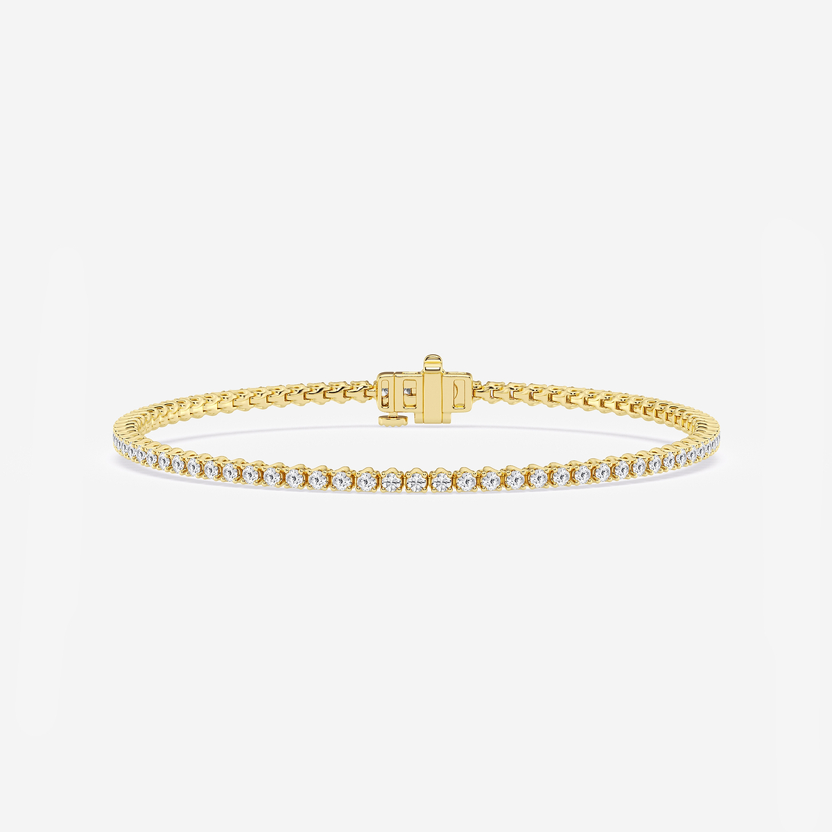 2 ctw Round Lab Grown Diamond Tulip Prong Tennis Bracelet - 7 Inches