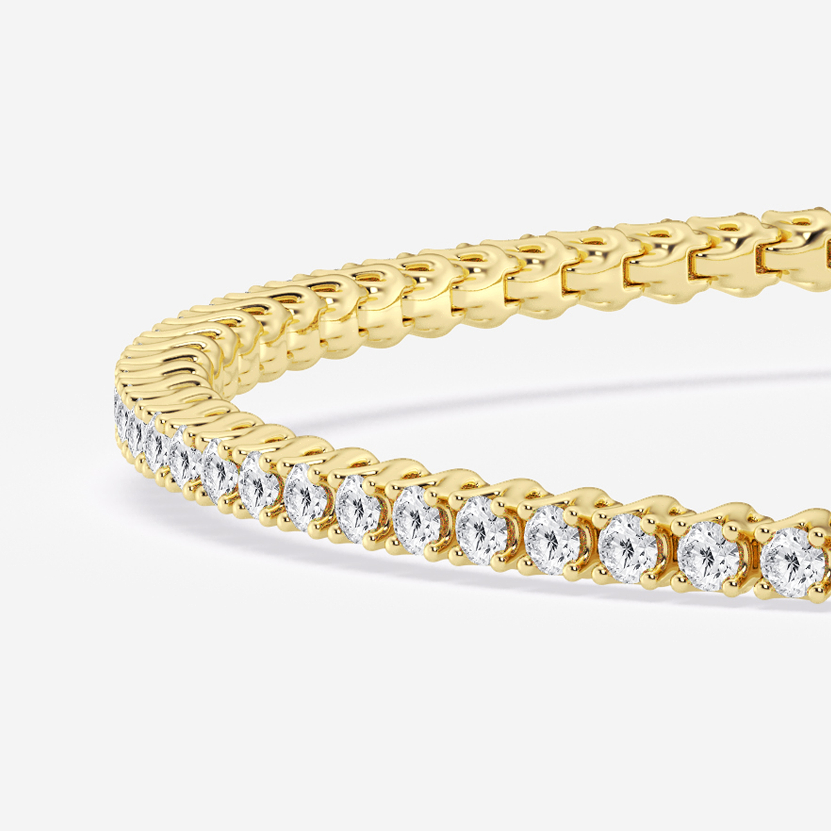 Additional Image 1 for  2 ctw Round Lab Grown Diamond Tulip Prong Tennis Bracelet - 7 Inches