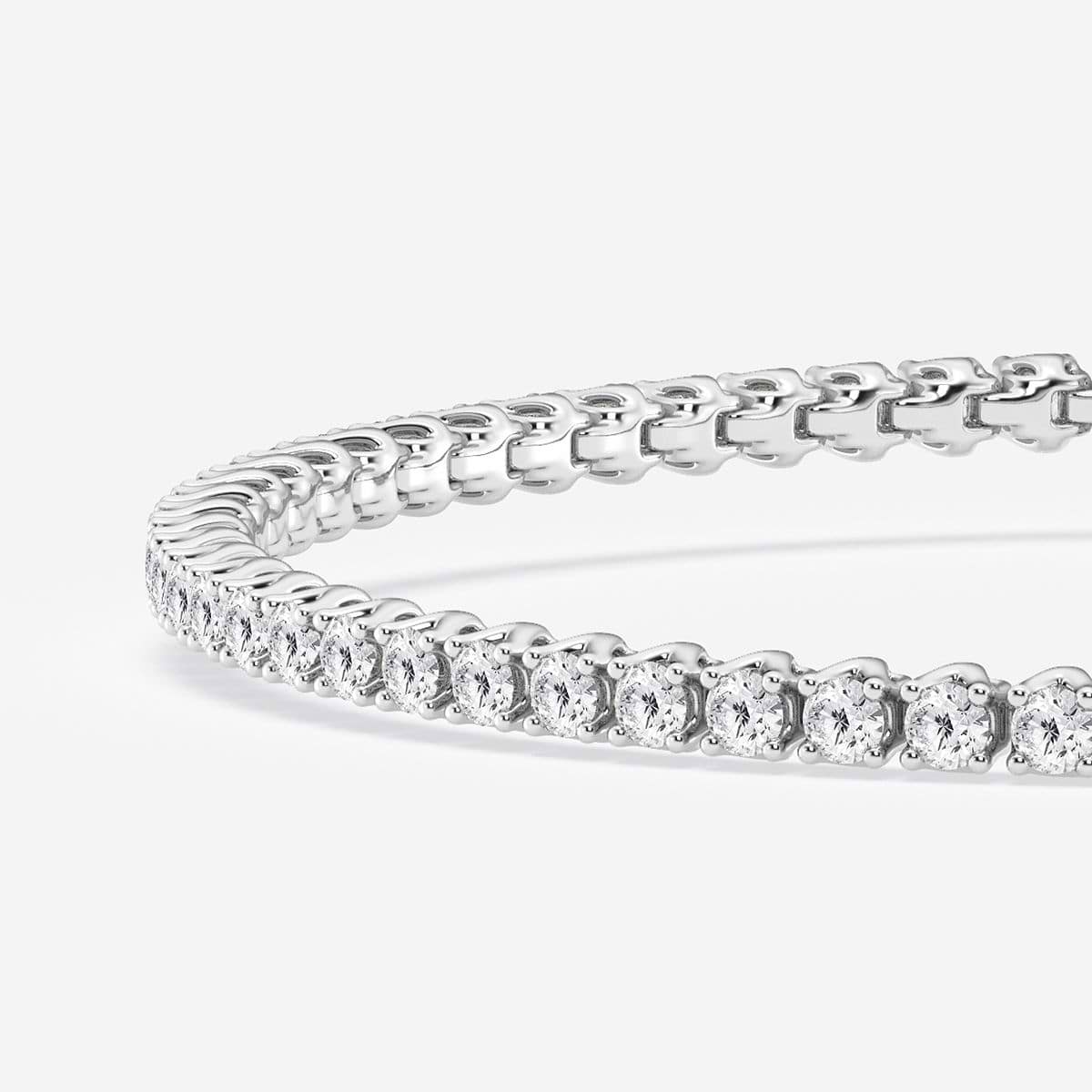 Additional Image 1 for  3 ctw Round Lab Grown Diamond Tulip Prong Tennis Bracelet - 7 Inches