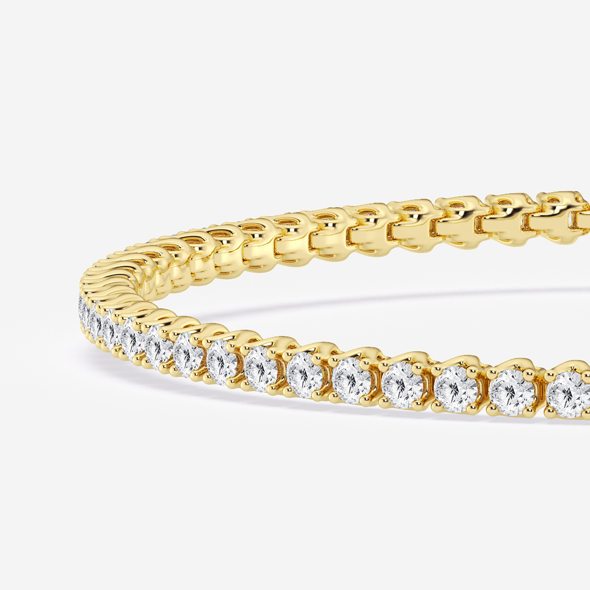 Additional Image 1 for  3 ctw Round Lab Grown Diamond Tulip Prong Tennis Bracelet - 7 Inches