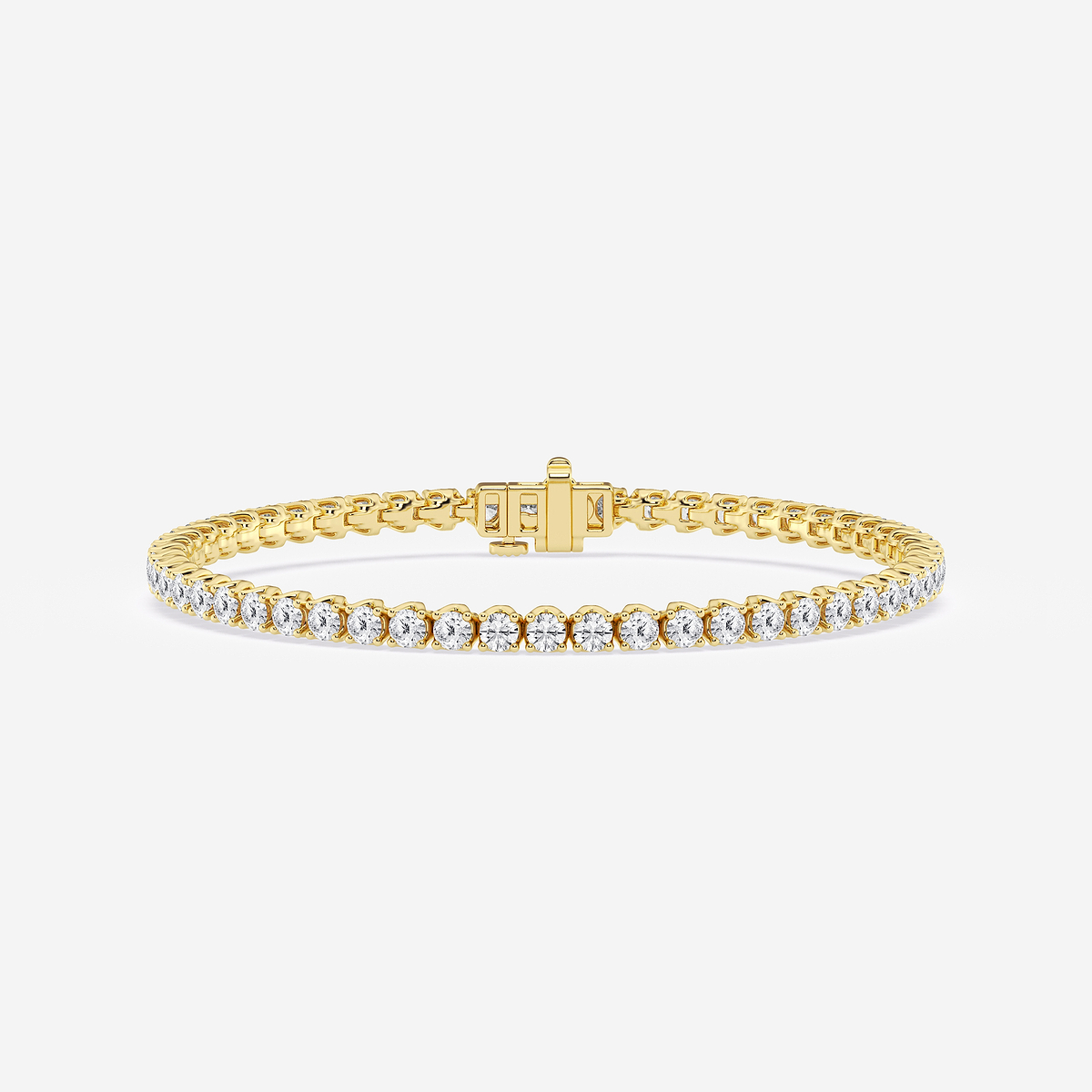 5 ctw Round Lab Grown Diamond Tulip Prong Tennis Bracelet - 7.5 Inches