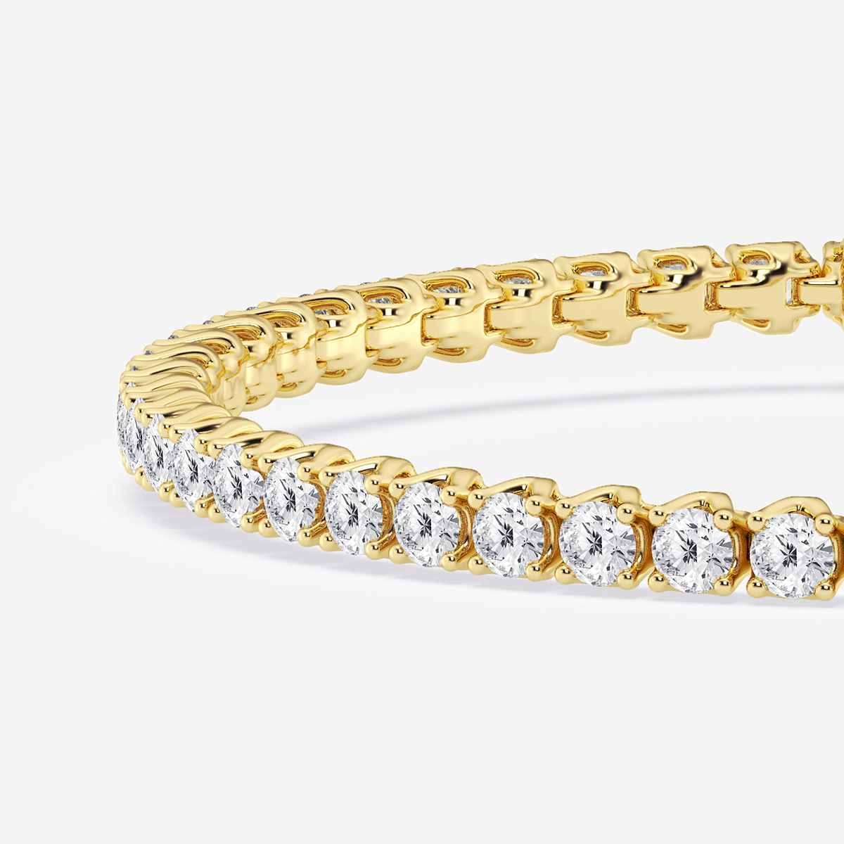 Additional Image 1 for  5 ctw Round Lab Grown Diamond Tulip Prong Tennis Bracelet - 7.5 Inches