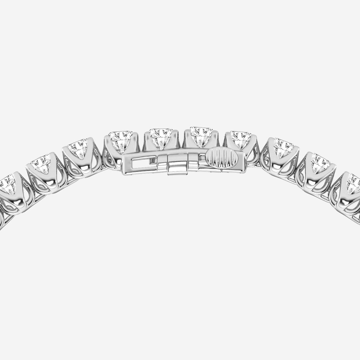 Additional Image 2 for  7 ctw Round Lab Grown Diamond Tulip Prong Tennis Bracelet - 7 Inches