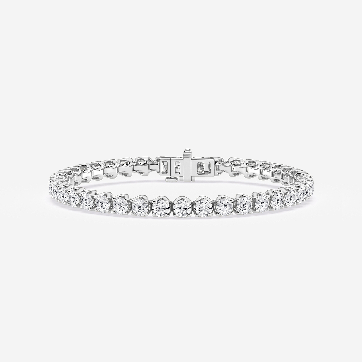 10 ctw Round Lab Grown Diamond Tulip Prong Tennis Bracelet - 6.0 Inches
