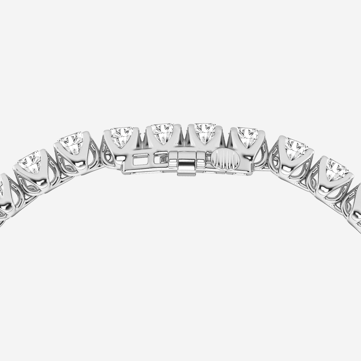 Additional Image 2 for  10 ctw Round Lab Grown Diamond Tulip Prong Tennis Bracelet - 6.0 Inches