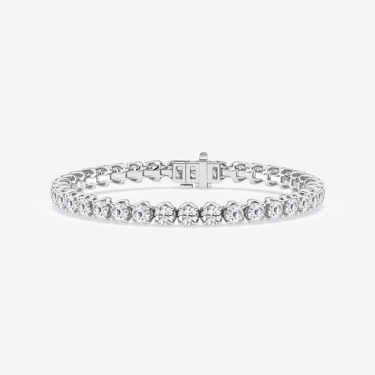 12 1/5 ctw Round Lab Grown Diamond Tulip Prong Tennis Bracelet - 7.5 Inches
