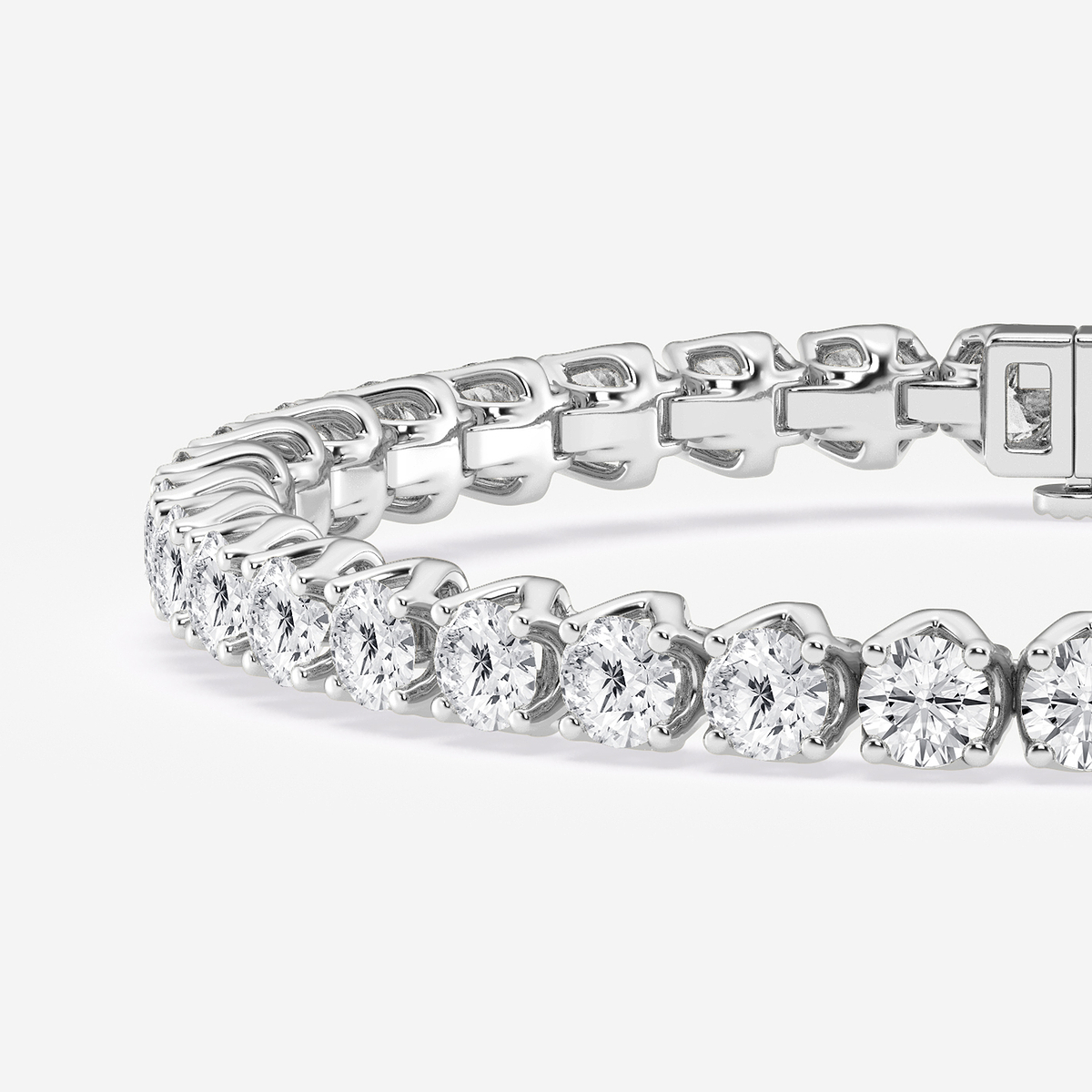 12 1/5 ctw Round Lab Grown Diamond Tulip Prong Tennis Bracelet - 7.5 Inches