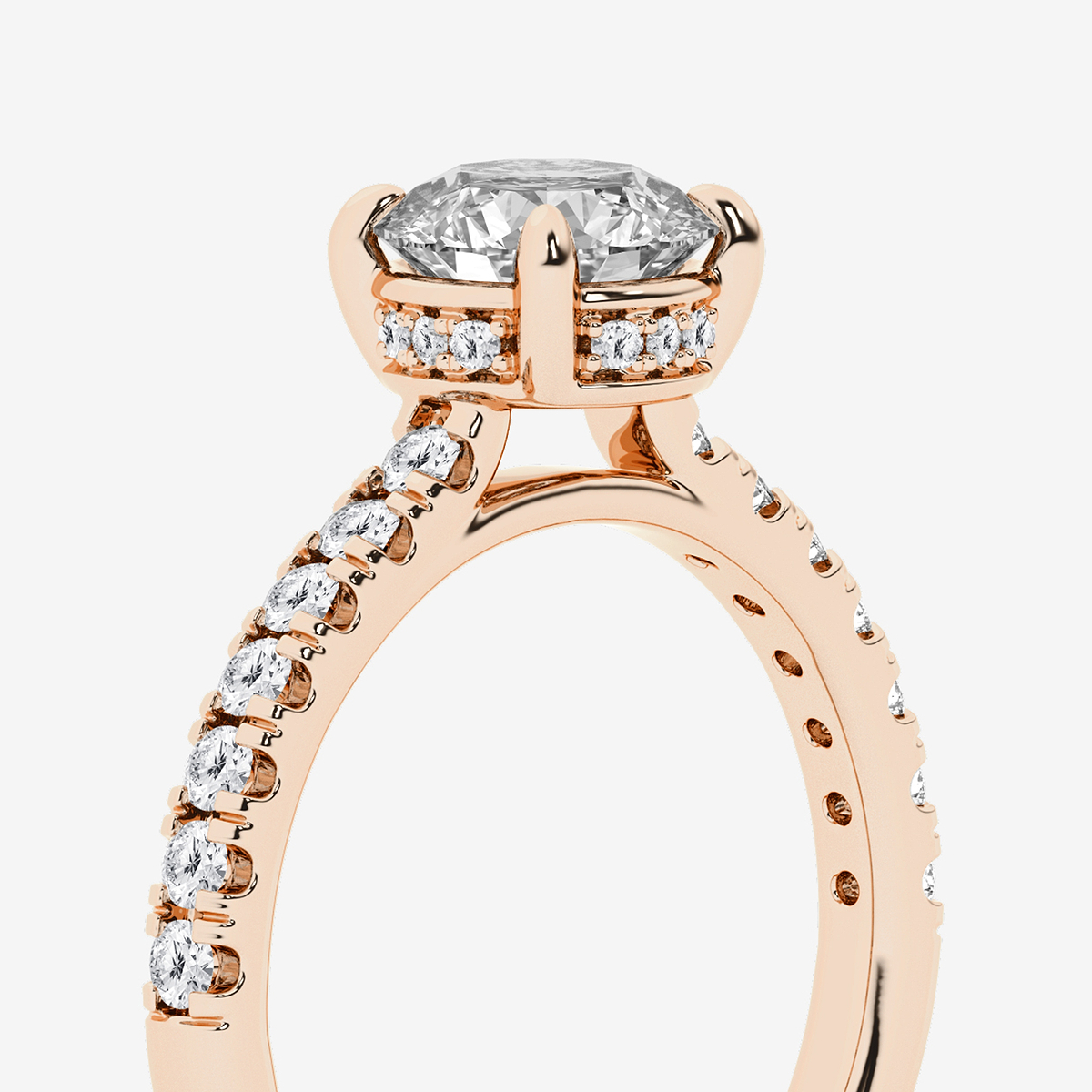 Additional Image 2 for  2 1/4 ctw Round Lab Grown Diamond Hidden Halo Bridal Set