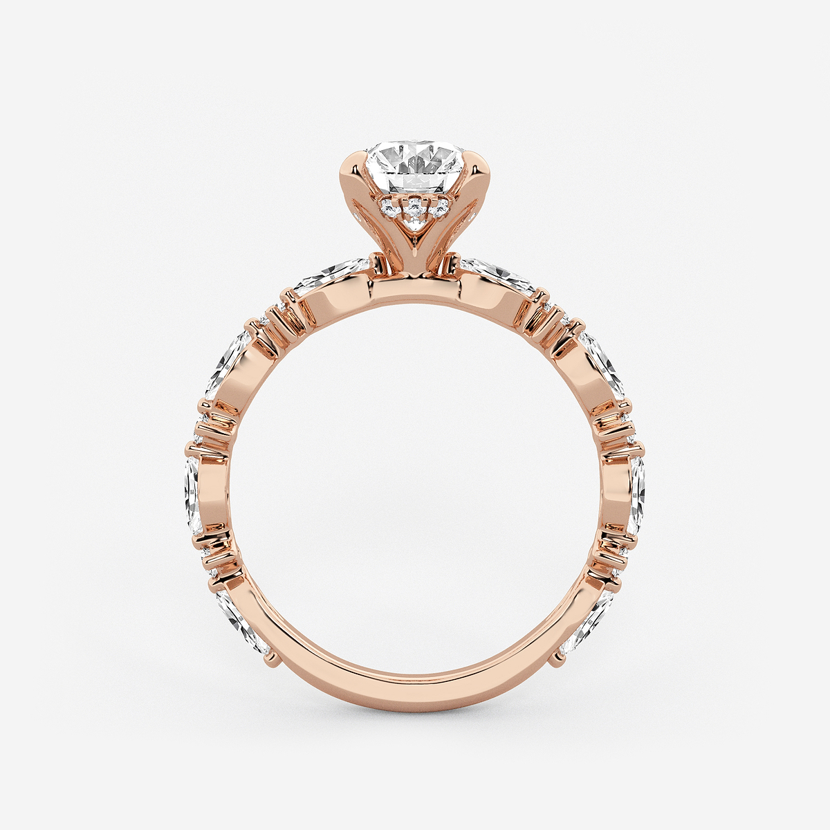 Additional Image 1 for  3 2/5 ctw Oval Lab Grown Diamond Bridal Set