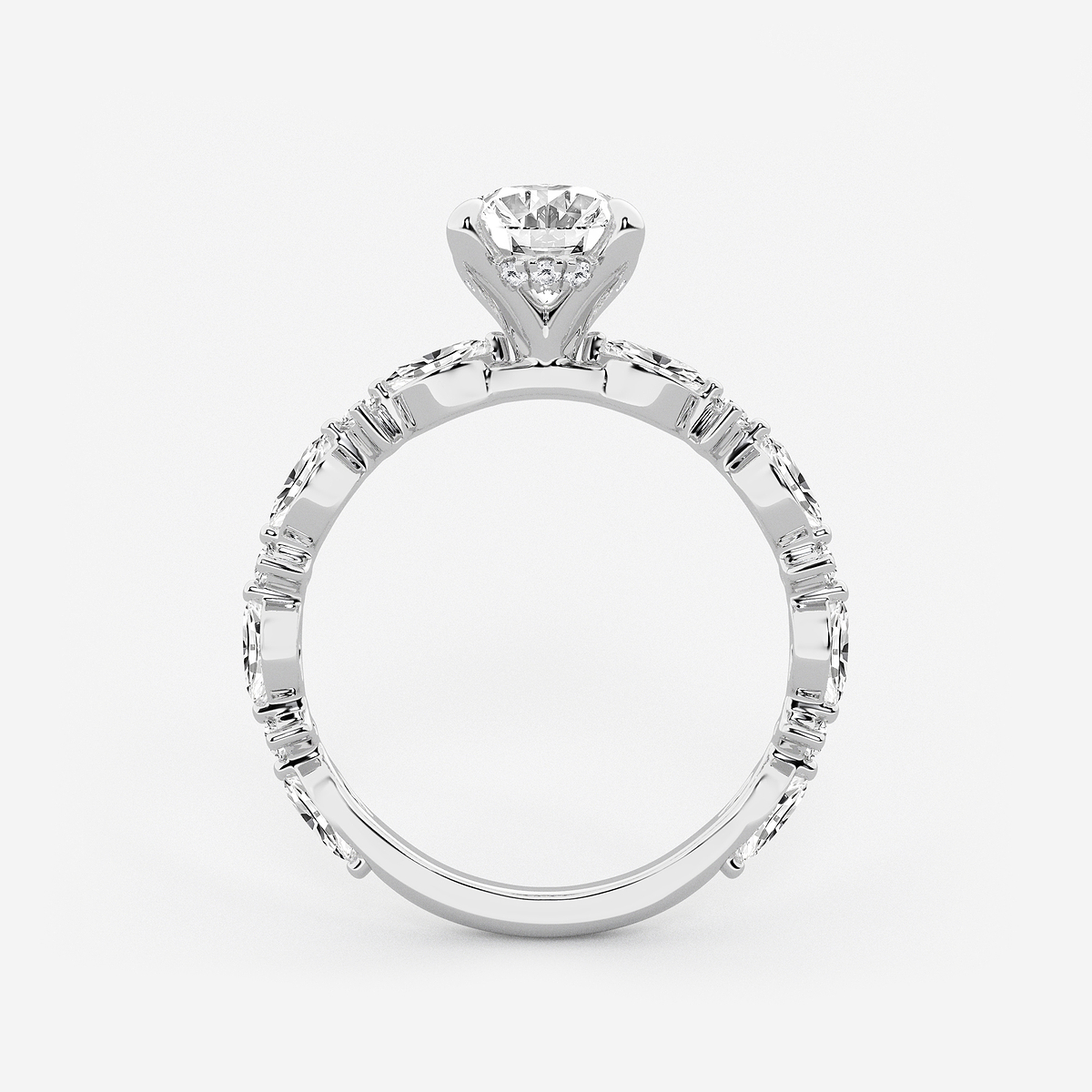 Additional Image 1 for  3 2/5 ctw Oval Lab Grown Diamond Bridal Set