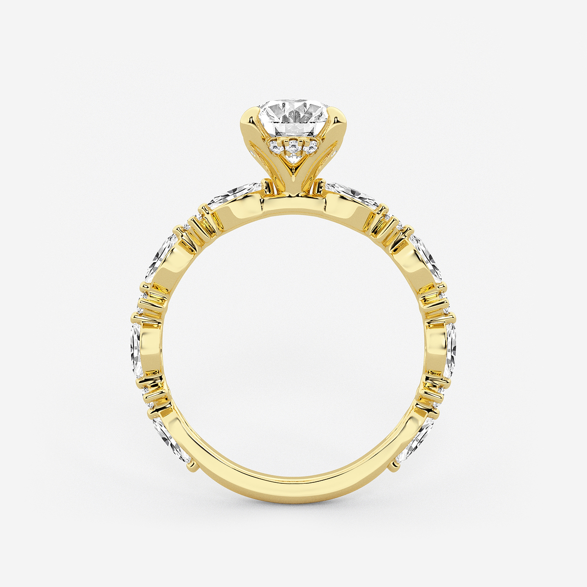 Additional Image 1 for  3 2/5 ctw Oval Lab Grown Diamond Bridal Set