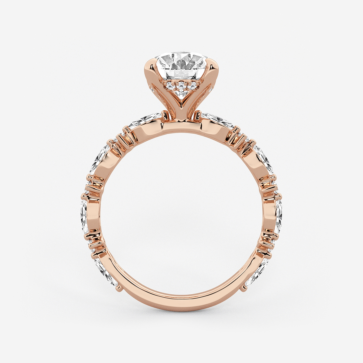 Additional Image 1 for  4 2/5 ctw Oval Lab Grown Diamond Bridal Set