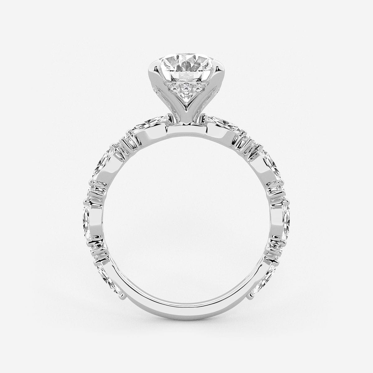 Additional Image 1 for  4 2/5 ctw Oval Lab Grown Diamond Bridal Set