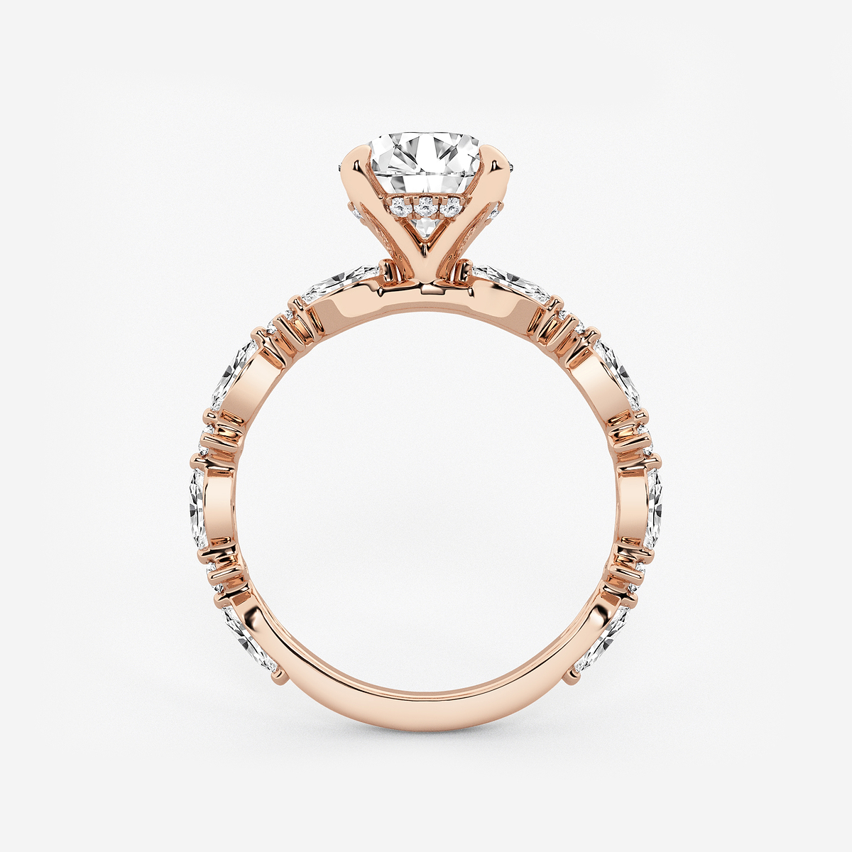 Additional Image 1 for  3 2/5 ctw Round Lab Grown Diamond Bridal Set