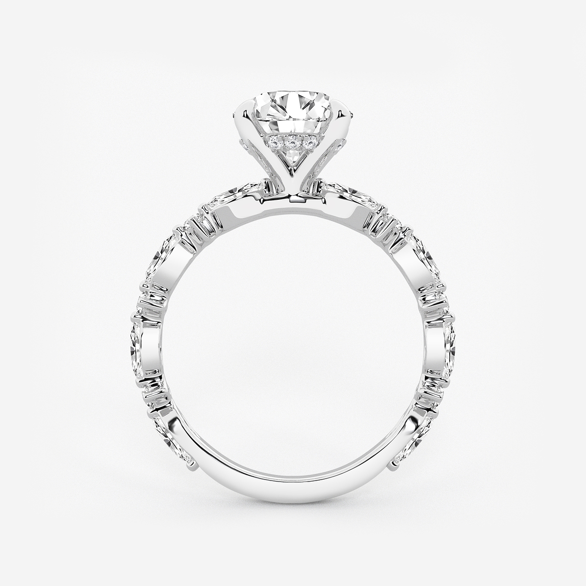 Additional Image 1 for  3 2/5 ctw Round Lab Grown Diamond Bridal Set