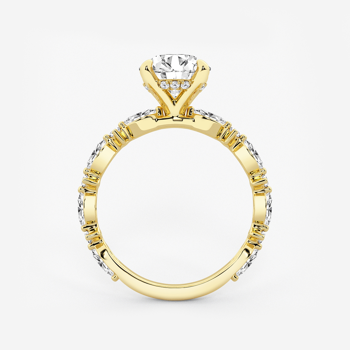 Additional Image 1 for  3 2/5 ctw Round Lab Grown Diamond Bridal Set