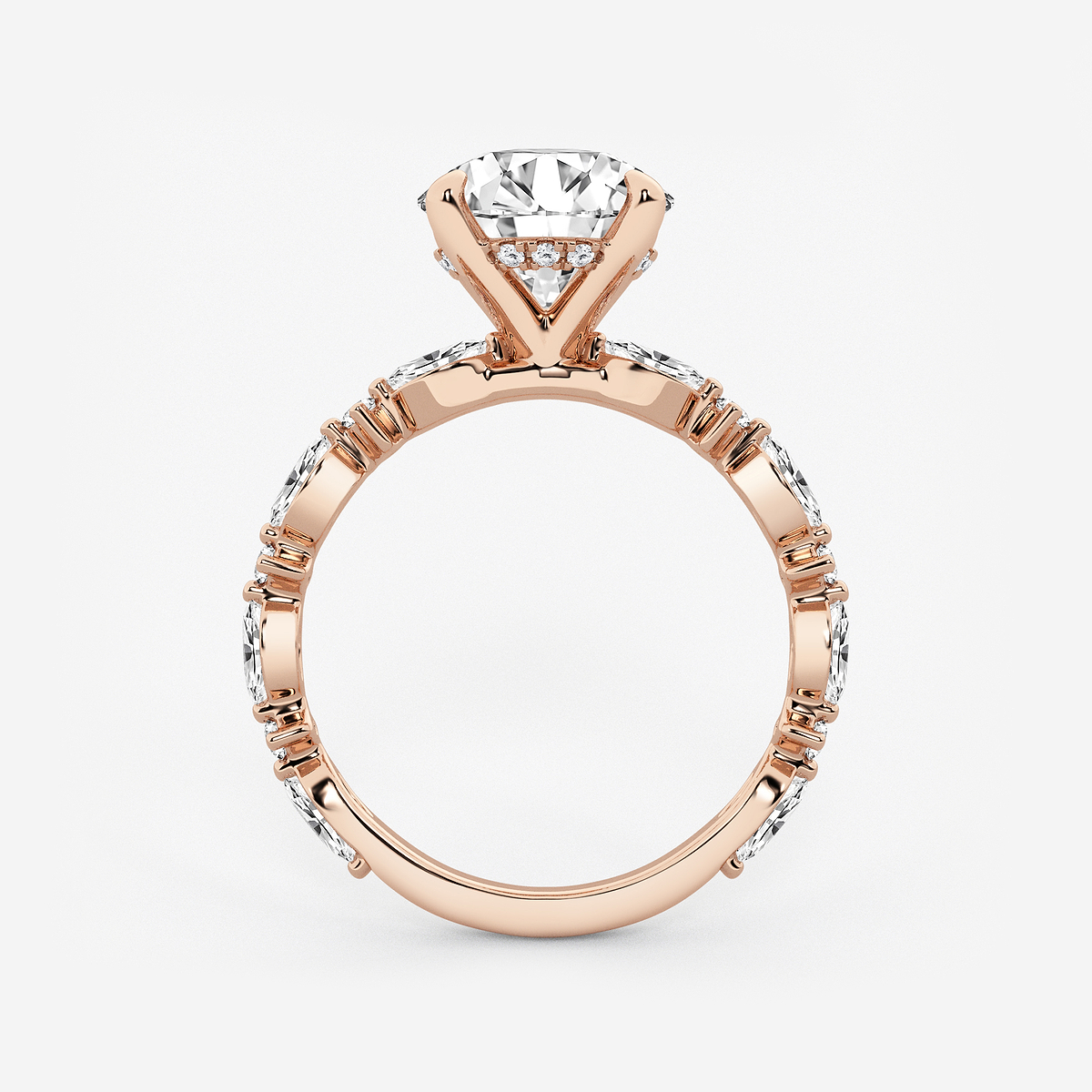 Additional Image 1 for  4 2/5 ctw Round Lab Grown Diamond Bridal Set