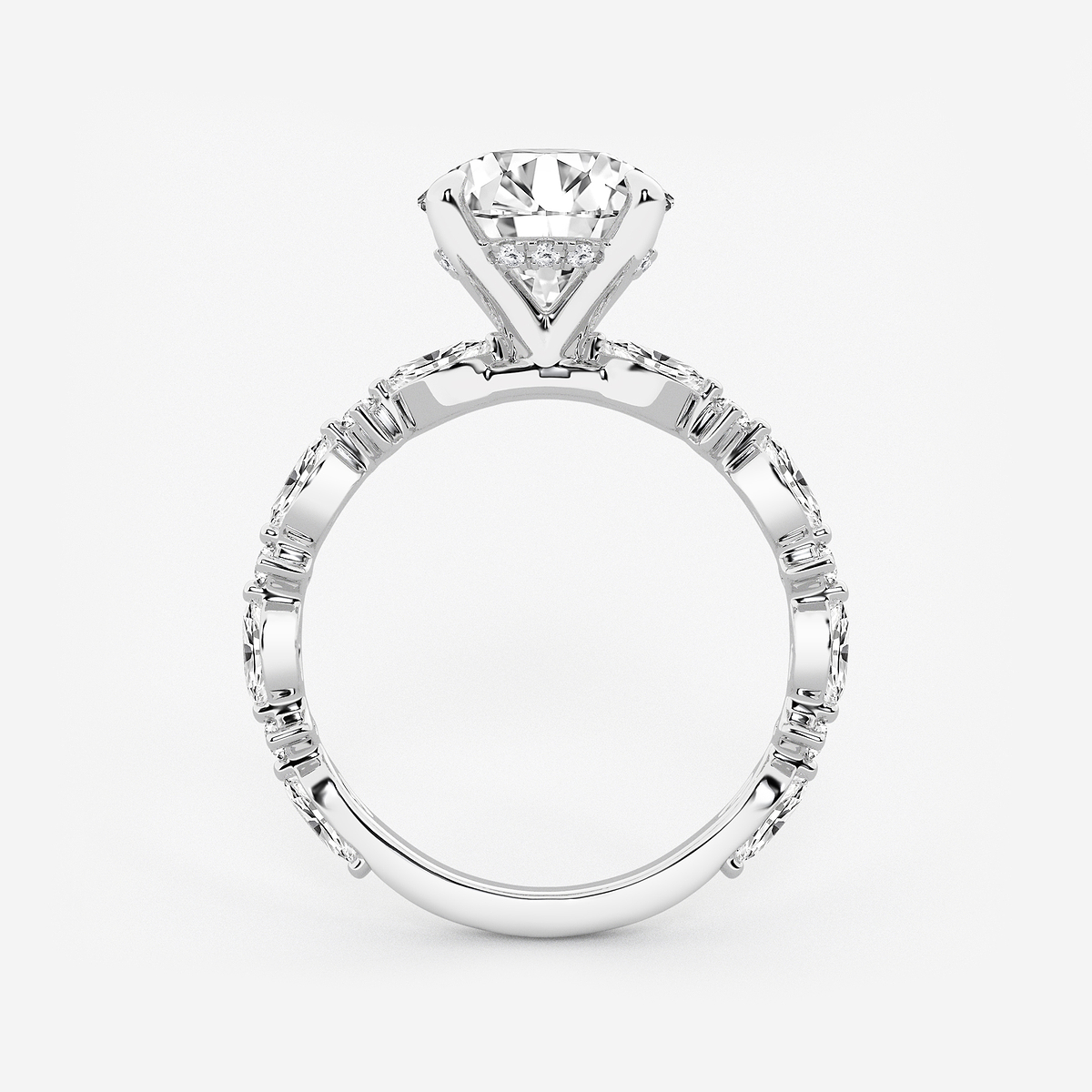 Additional Image 1 for  4 2/5 ctw Round Lab Grown Diamond Bridal Set